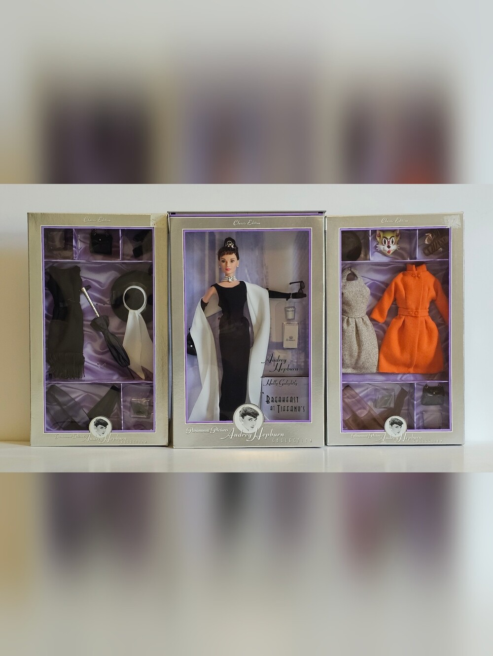 Rare Barbie Audrey Hepburn Collection from Breakfast at Tiffany's Doll Set of 3